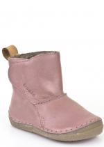 Einzelbereiche-Froddo Baby-Froddo Echt-Leder Stiefel in rosa mit Naturwolle-Futter 