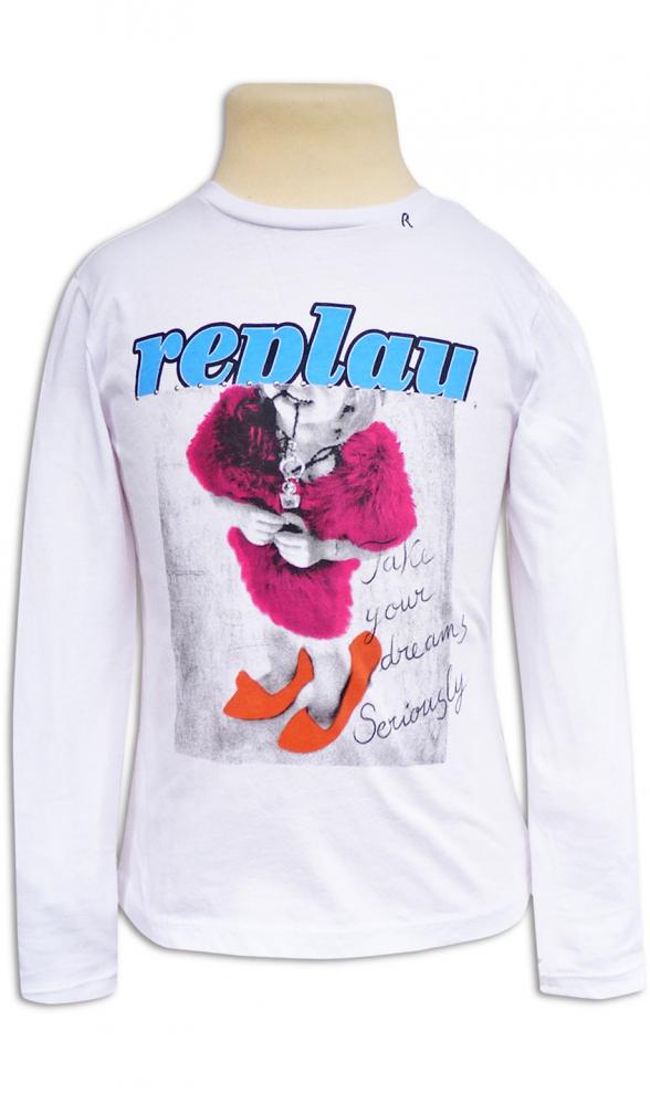 Replay & Sons Longsleeve in weiss mit coolem Print | SALE | Cinderella  Kindermoden