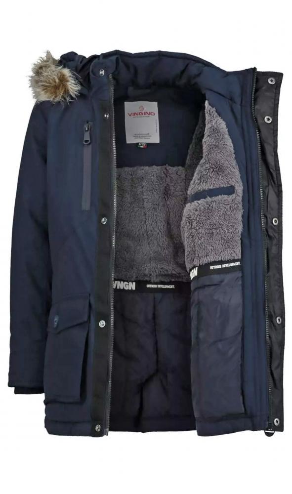 Teddyfellfutter Parka Kindermoden mit | blue in | warme TAHA Winter Vingino Vingino Cinderella midnight Jacke